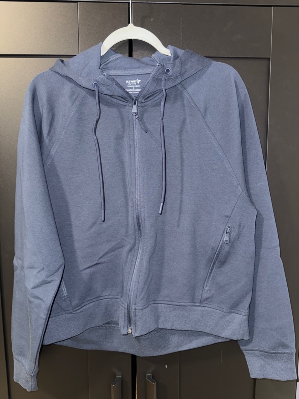 Old Navy Active Dynamic Fleece Zip-Up Hoodie - Navy - Women’s Size Medium